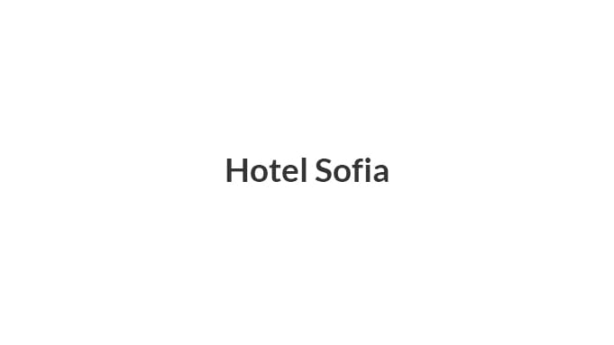 Hotel Sofia logo with simple black text on white background.